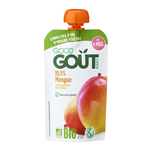 [3770002327210] GOOD GOUT Compota para bebé manga bio 120 g
