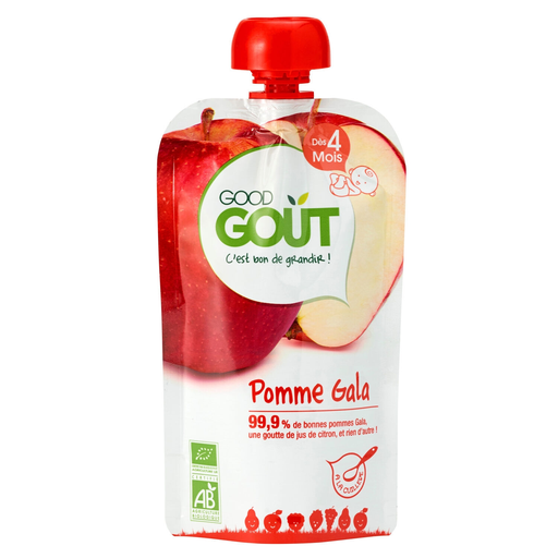 [3770002327227] GOOD GOUT Baby fruit puree Gala apple organic 120 g
