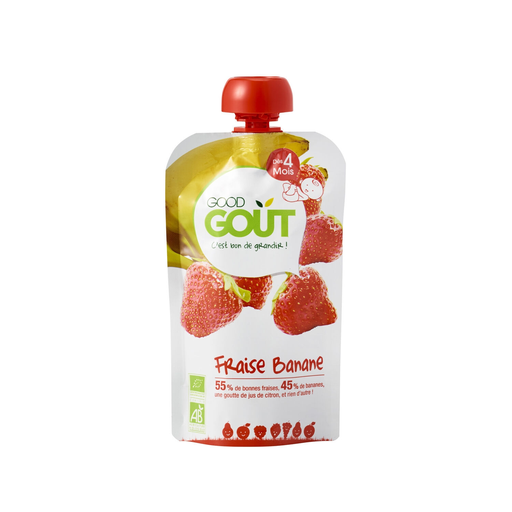 [3770002327708] GOOD GOUT Baby Fruit Puree 6 Months+ Strawberry Banana 120 g