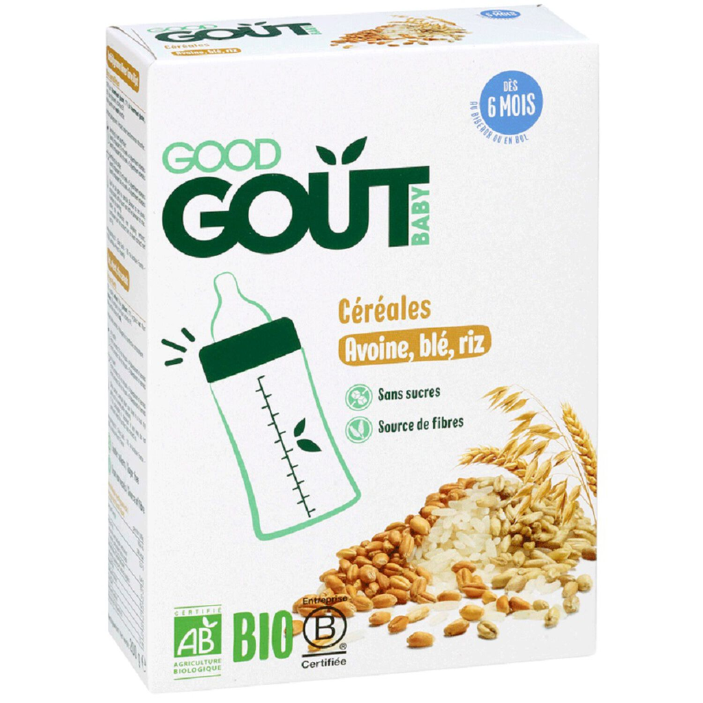 GOOD GOUT Céréales bébé Avoine Blé Riz Bio 200 g