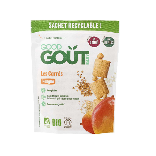 [3770002327975] GOOD GOÛT Bolachas para bebé Os Quadrados de manga BIO 50 g