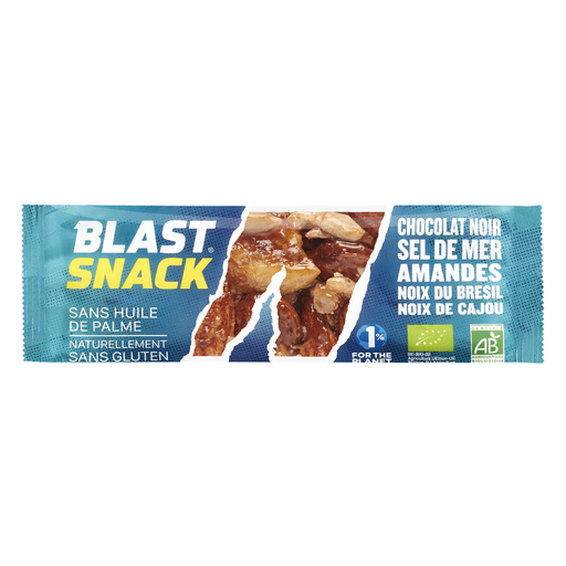[3770004509638] BLAST SNACK Barra Bio chocolate negro, sal marinho, amêndoas e nozes 40 g