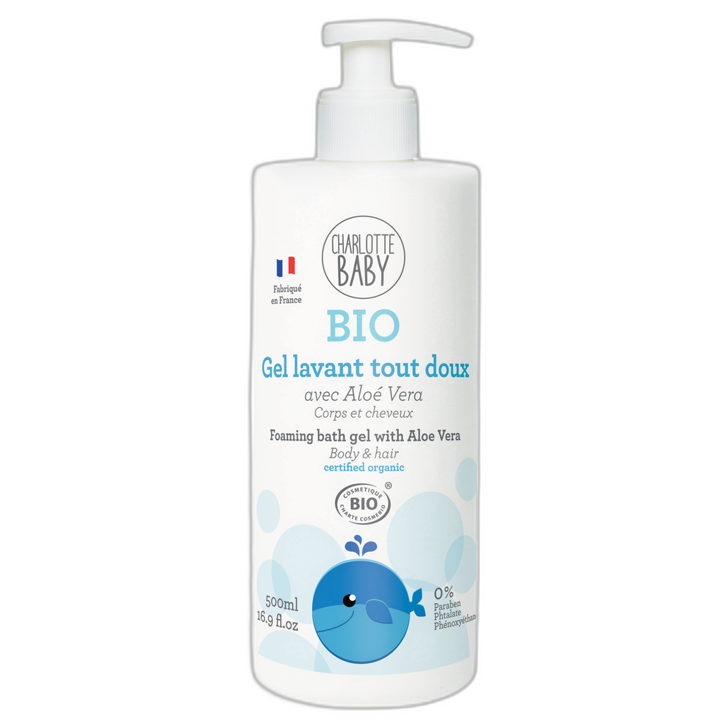 CHARLOTTE BABY BIO Gentle cleansing gel body and hair 500 ml