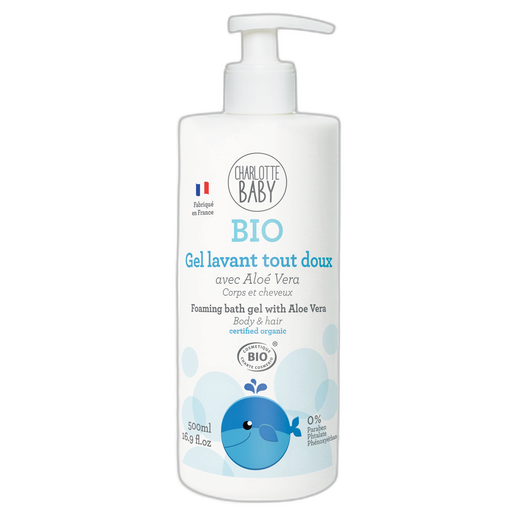 [3770012134044] CHARLOTTE BABY BIO Gel lavant doux corps et cheveux 500 ml