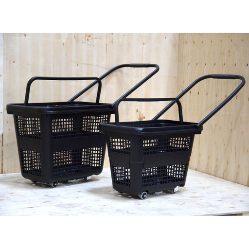 [3882187806029] 54L'A Expositor 6 Cestos Pretos com Rodas 54 L