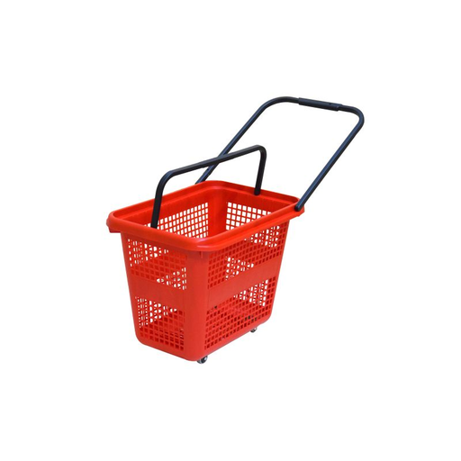 [3882187821862] 32L'A Display 8 Red Baskets on Wheels 32 L