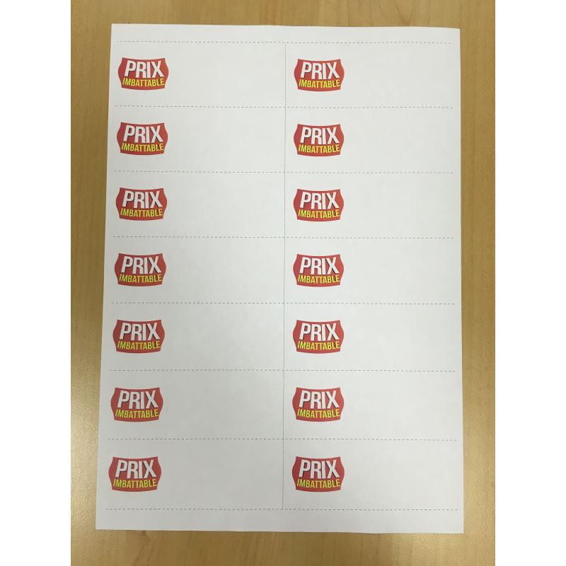 1ER PRIX 1400 Price Labels Imbattable 2 Front