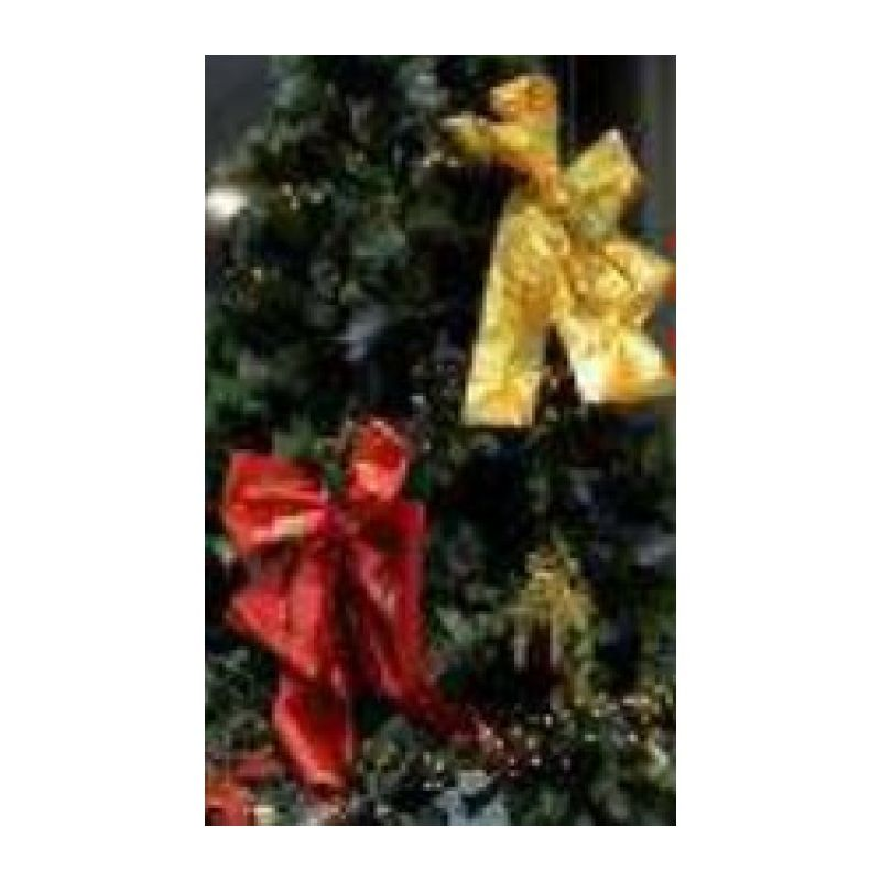 1ER PRIX 10 Red and Gold Bows 56cm