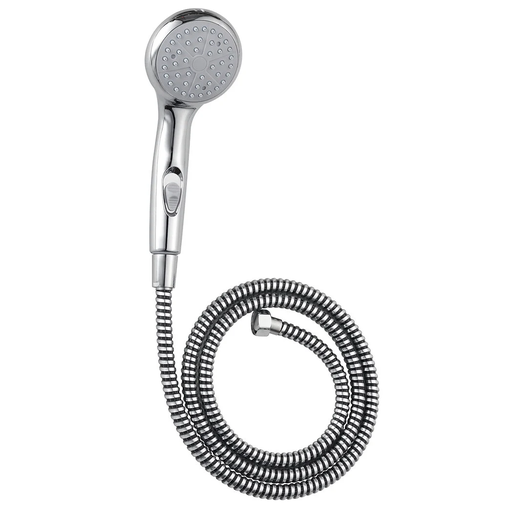 [3999991504680] NOTRE SÉLECTION 1-jet shower head and hose chrome kit
