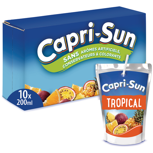 [4000177211328] CAPRI-SUN Boisson au jus de fruit Tropical 10 x 20 cl