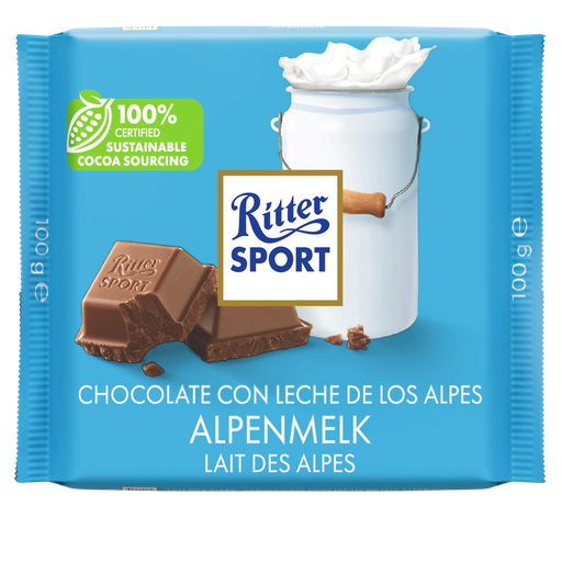 [4000417018007] RITTER SPORT Alpine Milk Chocolate 100 g