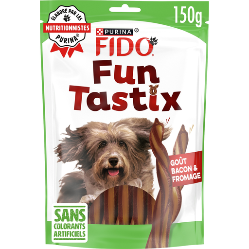 [4000487227361] FIDO Purina Golosinas para perro sabor bacon y queso fun Tastix 150 g