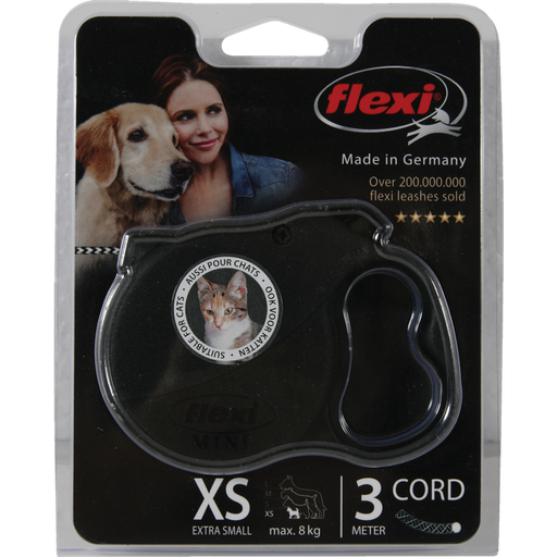 [4000498011089] FLEXI Laisse Classic Cordon XS 3m pour Chat 1 pièce