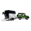 BRUDER Land Rover Defender 90 Break with horse trailer and horse figure 1 unit