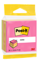 POST It Cube Neon Pink 76x76mm 325-sheet block