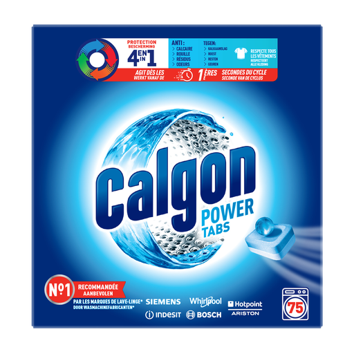 [4002448006022] CALGON Anti-limescale, residue and odor washing machine tablets 75 tablets