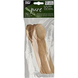 [4002911876725] PAPSTAR Colheres de madeira Pure 15,7 cm pacote de 10
