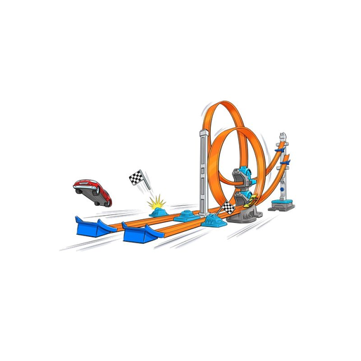 [0887961188363] MATTEL Hot Wheels Double Super Launcher Track