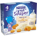 NESTLE P'TIT SOUPER Baby milk and cereals with carrots 2 bricks of 250 ml