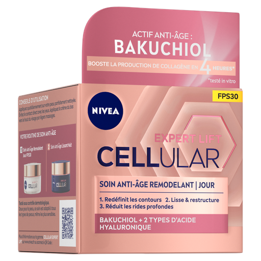 [4005900600073] NIVEA Creme de Rosto Anti-idade Cellular Expert Filler Elasticidade SPF30 Ácido Hialurónico Bakuchiol 50 ml