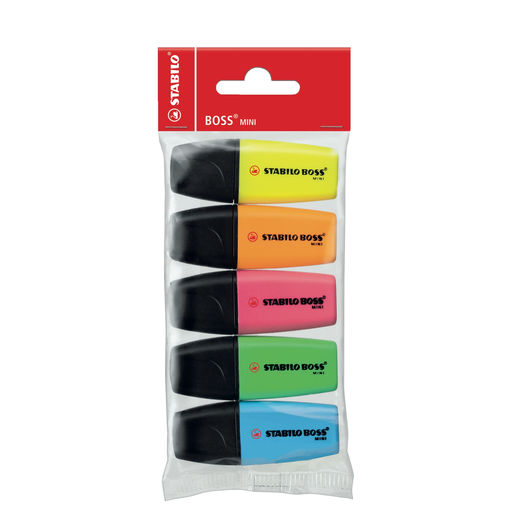 [4006381184854] STABILO Boss Mini Highlighter, pack of 5