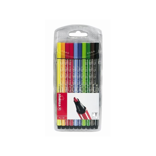 [4006381327329] STABILO Pen 68 Felt-Tip Pens Pack of 10
