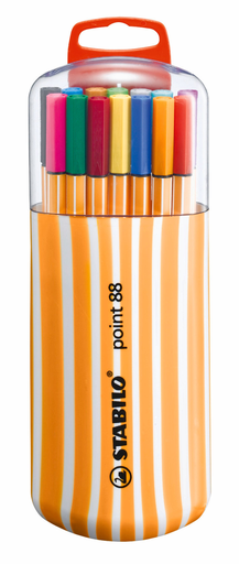 [4006381352222] STABILO Point 88 Fine Liner Pens 0.4mm, 20 units, assorted colors
