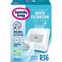 HANDY BAG R36 Microfibre Vacuum Cleaner Bags Air Space Technology, box of 4