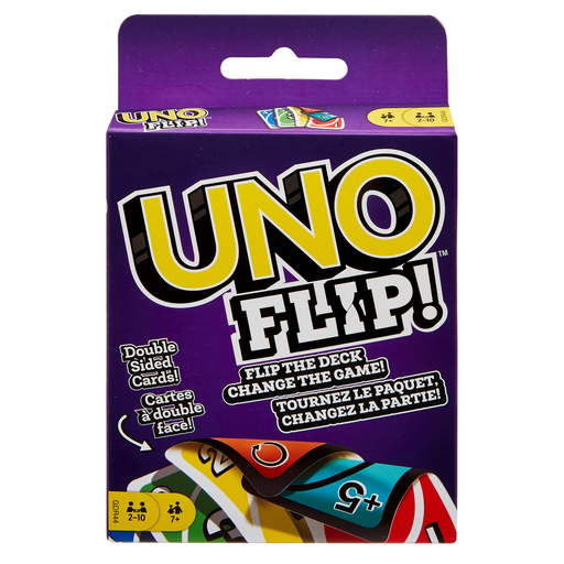 [0887961751062] MATTEL GAMES Uno Flip Jeu de cartes dès 7 ans, la boîte