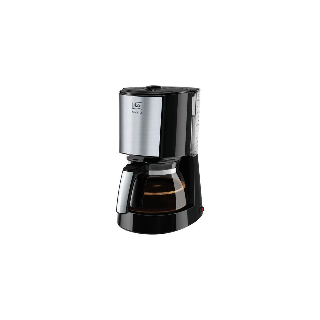 MELITTA Filter Coffee Machine Enjoy II Top Glass Black/Brushed Steel