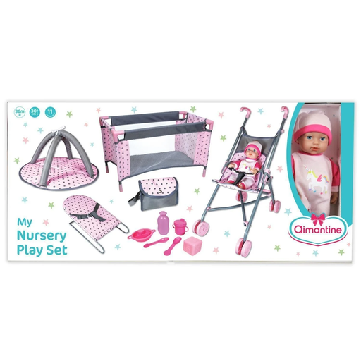 [4006943125554] AIMANTINE Mon poupon voyage avec accessoires le set