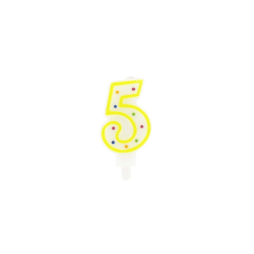 [4008033525817] FACKELMANN Birthday Candle Number 5 Rio Party