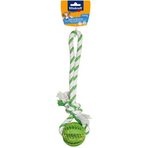 [4008239106827] VITAKRAFT Balle dental caoutchouc sur corde