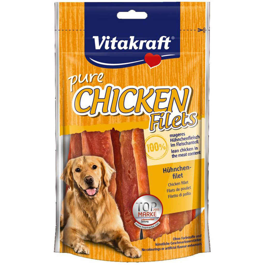 VITAKRAFT Recompensa para perro Chicken Filets 80 g