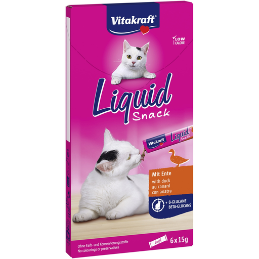 [4008239235206] VITAKRAFT Premio Para Gato Liquid Snack Pato & Beta-glucanos 90g