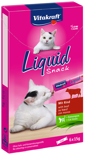 [4008239235213] VITAKRAFT Snack Líquido para Gato Buey 6 x 15 g