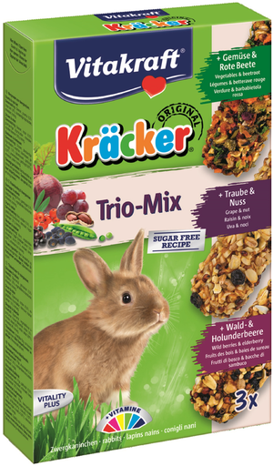 [4008239252272] VITAKRAFT Kräcker Trio-Mix Dwarf Rabbits 168 g