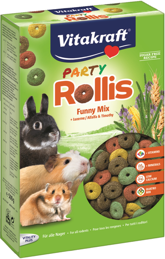 [4008239252470] VITAKRAFT Rodent Food Cereals And Alfalfa Rollis Party 500 g