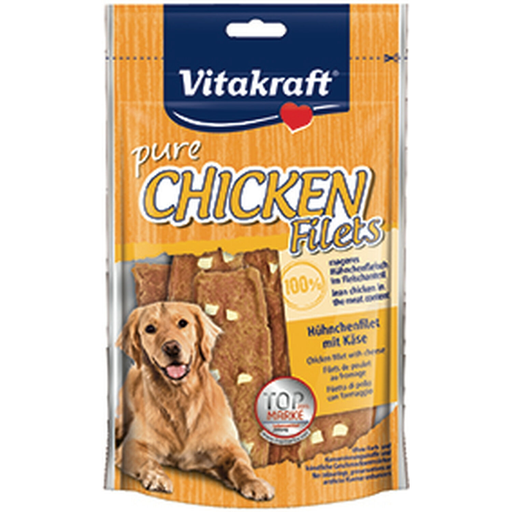 [4008239313638] VITAKRAFT Récompense pour chien bâtonnets poulet et dés de fromage 80 g