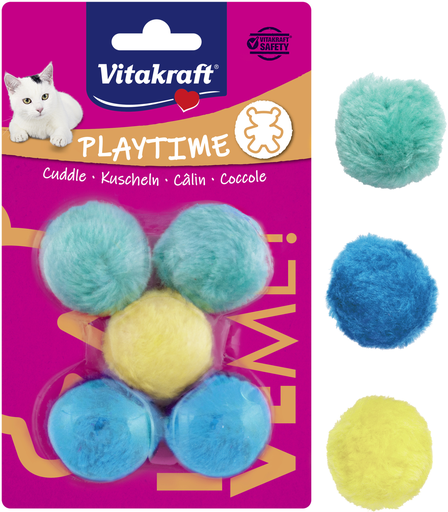 [4008239398840] VITAKRAFT Plush Balls Set of 5 balls 0.013 kg