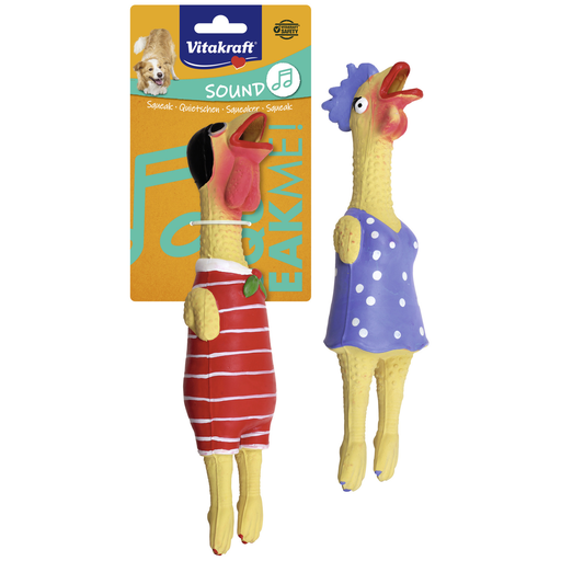 [4008239592620] VITAKRAFT Jouet pour chien poulet en caoutchouc 1 pièce