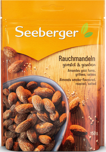 [4008258039007] SEEBERGER Smoked Roasted and Salted Almonds 150 g
