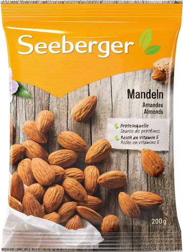 [4008258065013] SEEBERGER Shelled Almonds 200 g