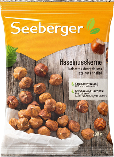 [4008258100011] SEEBERGER Shelled Hazelnuts Natural 200 g