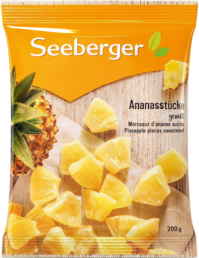 [4008258414019] SEEBERGER Dried Pineapple Pieces 200 g