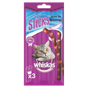 WHISKAS Golosinas para gato sticks de salmón 3 unidades