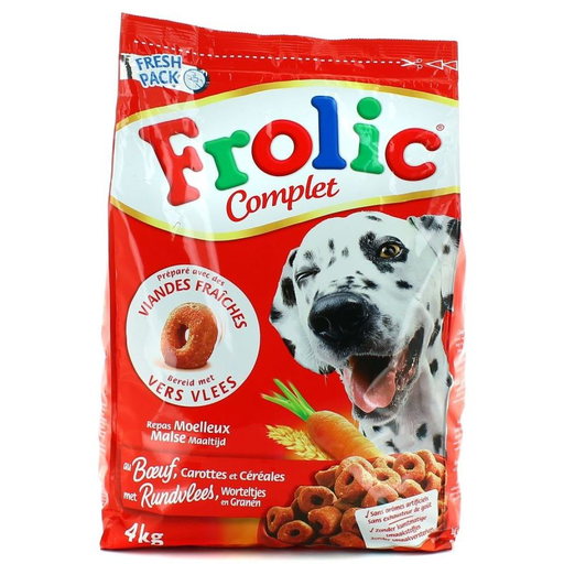 [4008429055690] FROLIC Beef, Carrot and Cereal Dry Dog Food 4 kg