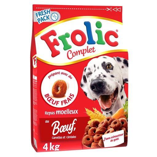 [4008429086694] FROLIC Croquetes para cão de vaca 4 kg