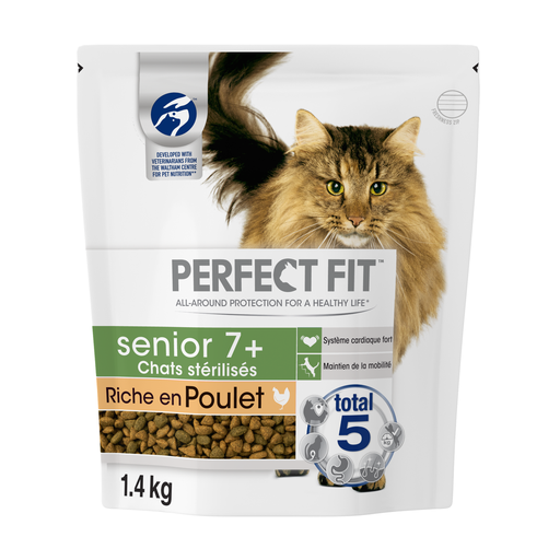 [4008429089893] PERFECT FIT Chicken Dry Cat Food for Sterilized Senior Cats 1.4 kg