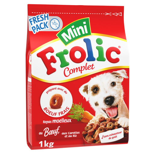 [4008429090318] FROLIC Ração para cão pequeno com carne de vaca, cenouras e arroz 1 kg
